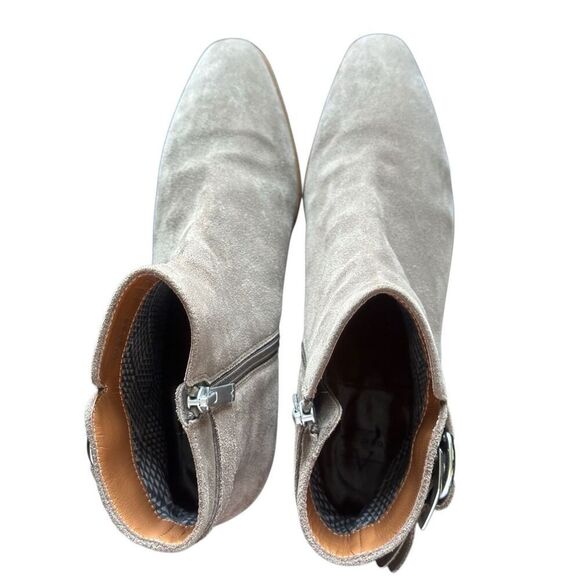 NEW Aquatalia Faria Taupe Suede Ankle Booties Size 10 - Picture 5 of 10